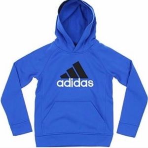 Adidas Youth Climawarm Kids Blue Hoodie Size M